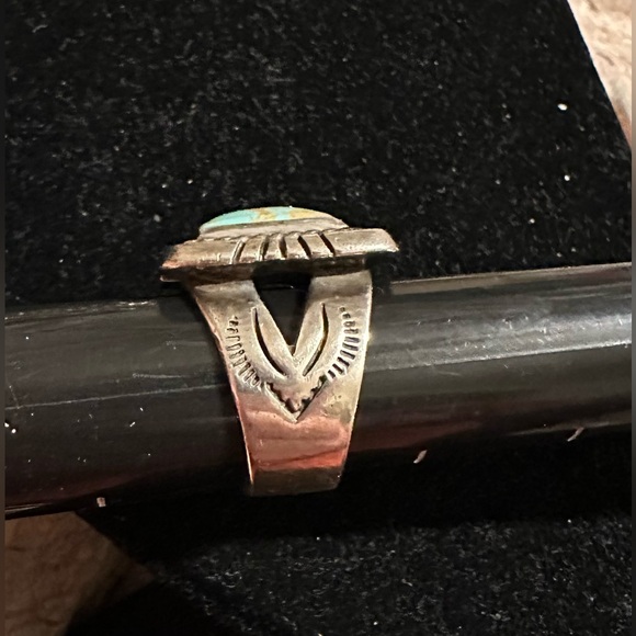 Carolyn Pollack Southwestern Sterling Silver & Turquoise Ring Sz 10 - Picture 6 of 8